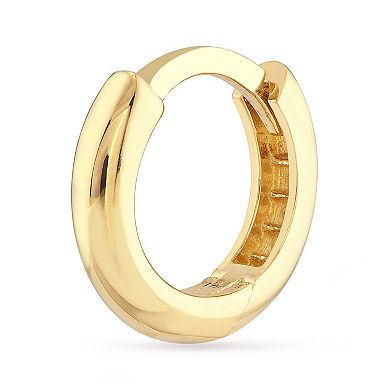 Color Romance 14k Gold Puffed Heart, Star & Mini Hoop Earring Set