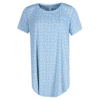 PJ Couture Women's Short Sleeve Ribbed Sleep Shirt