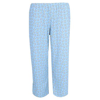 PJ Couture Women's Ribbed Short Sleeve Capri Pajama Set