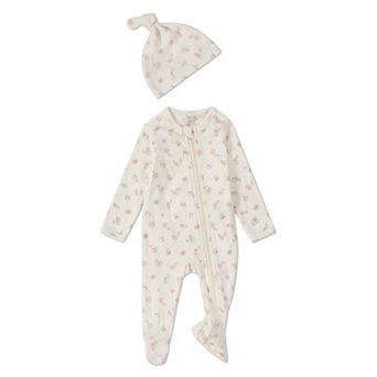 2 pc Baby "Love is Home" Stretch Cotton Footie Set