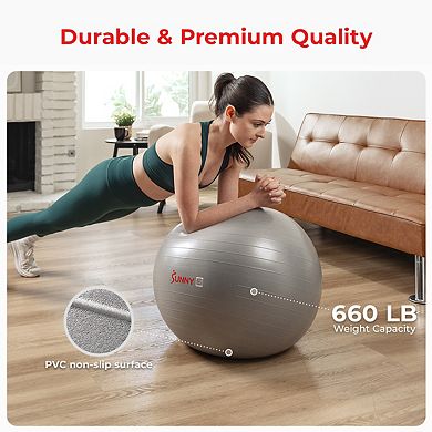 Sunny Health & Fitness Premium Yoga Ball