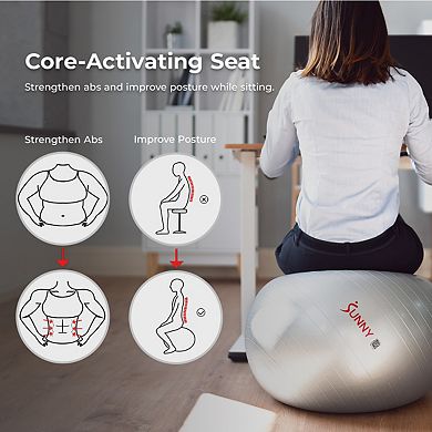 Sunny Health & Fitness Premium Yoga Ball