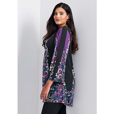 Avenue Women's Plus Size Broadway Bell Sleeve Tunic