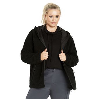 Avenue Women's Plus Size Kyla Fleece Zip Front Jacket