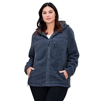 Avenue Women's Plus Size Kyla Fleece Zip Front Jacket