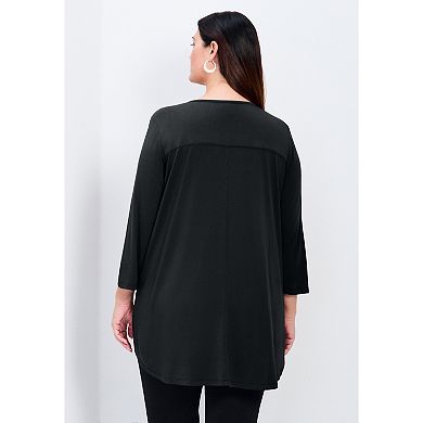 Avenue Women's Plus Size Sara Everyday Scoop Neck Tunic