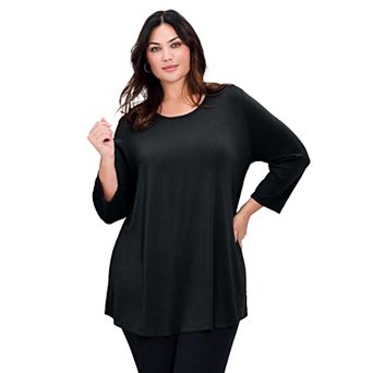 Avenue Women's Plus Size Sara Everyday Scoop Neck Tunic