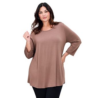 Avenue Women's Plus Size Sara Everyday Scoop Neck Tunic