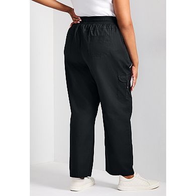 Avenue Women's Plus Size Cotton Cargo Pant