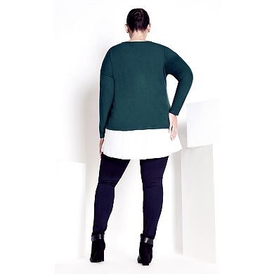 Avenue Women's Plus Size Dakota Duet Top