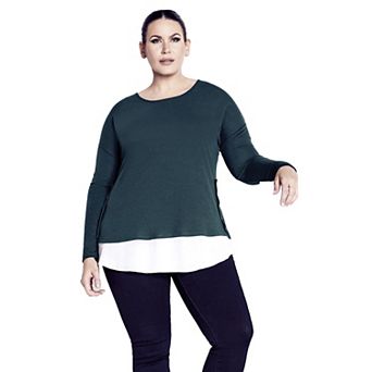 Avenue Women's Plus Size Dakota Duet Top