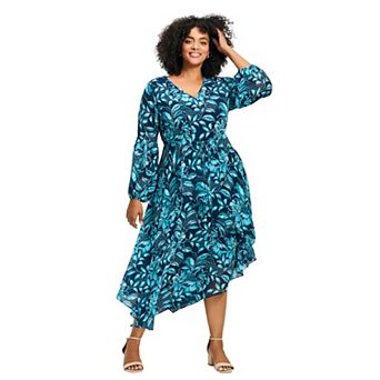 Avenue Women's Plus Size Endless Love Chiffon Dress
