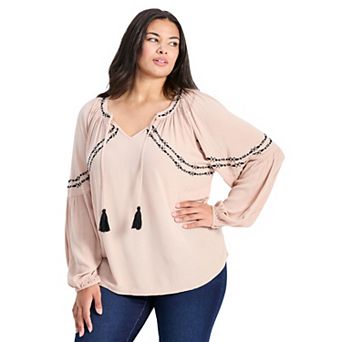 Avenue Women's Plus Size Isabelle Embroidered Top