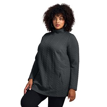 Avenue Women's Plus Size Emily Jacquard Texture Knit Tunic