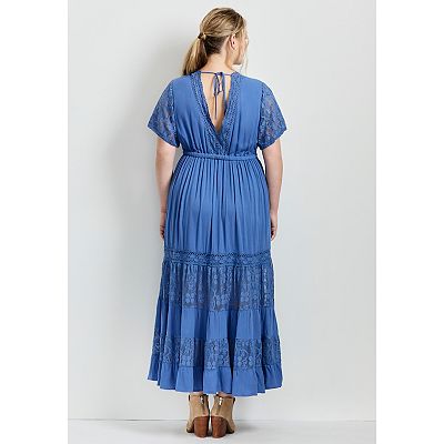 Avenue Women's Plus Size Raven Lace Maxi Dress