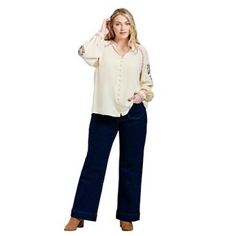 Avenue Women's Plus Size Chloe Embroidered Blouse