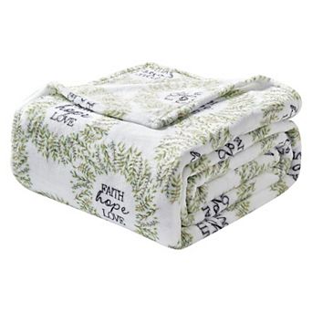 Ultra-Soft Microplush Blanket, Faith Hope Love Design, Affordable Luxury for Cozy Comfort