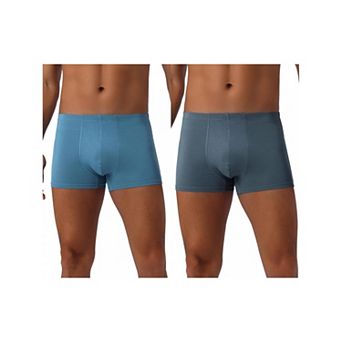 Men's Underwear Regular Fit Soft Comfortable Solid Color Basic Boxer Briefs 2 pc