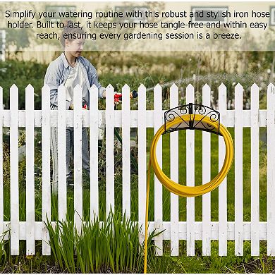 Wall-Mount Scrollwork Hose Holder