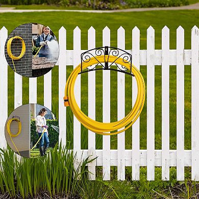 Wall-Mount Scrollwork Hose Holder