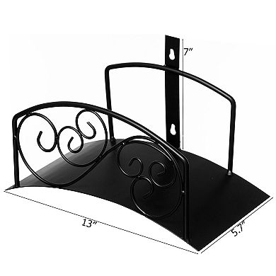 Wall-Mount Scrollwork Hose Holder