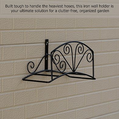 Wall-Mount Scrollwork Hose Holder