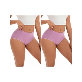 2 Packs Women's Tummy Control High-Waisted Briefs Hip Lifter Full-Coverage Underwear