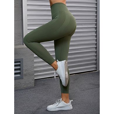 2 Packs Women's High Waisted Leggings Tummy Control Cycling Running Workout Pants
