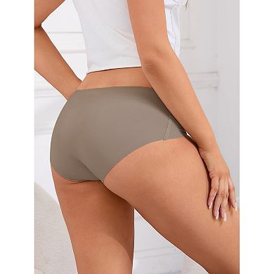 2 Packs Women's Mid-Waisted Panties Full Coverage No Trace Comfortable Briefs
