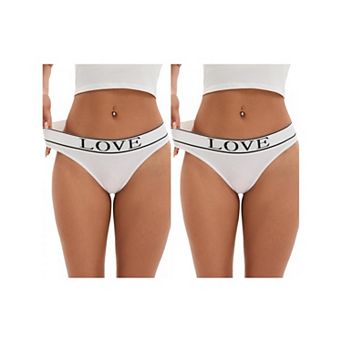 2 Packs Women's Mid-Waisted No Trace Underwear Briefs High Elasticity Underpants