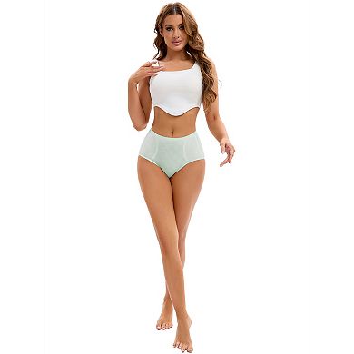 3 Packs Women's High-Waisted Underwear Briefs High Elastic Breathable Underpants