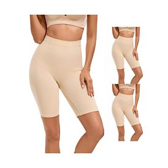 3 Packs Women's Control Waist High Elasticity Thigh Shapers High-Waisted Hip Lifter Control Panties