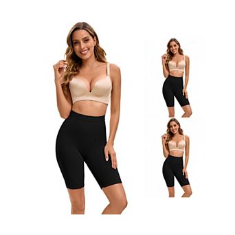3 Packs Women's Control Waist High Elasticity Thigh Shapers High-Waisted Hip Lifter Control Panties
