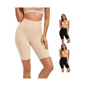 3 Packs Women's Control Waist High Elasticity Thigh Shapers High-Waisted Hip Lifter Control Panties