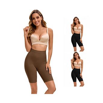 3 Packs Women's Control Waist High Elasticity Thigh Shapers High-Waisted Hip Lifter Control Panties