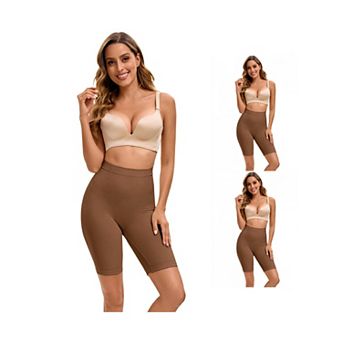 3 Packs Women's Control Waist High Elasticity Thigh Shapers High-Waisted Hip Lifter Control Panties