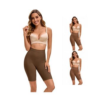 3 Packs Women's Control Waist High Elasticity Thigh Shapers High-Waisted Hip Lifter Control Panties