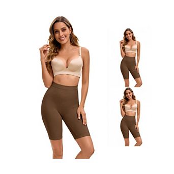 3 Packs Women's Control Waist High Elasticity Thigh Shapers High-Waisted Hip Lifter Control Panties