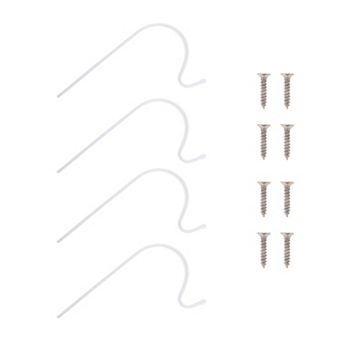 4 pc Plant Hanger with Screws, 1.6inch Iron Plant Hangers, Hanging Brackets for Indoor Outdoor White