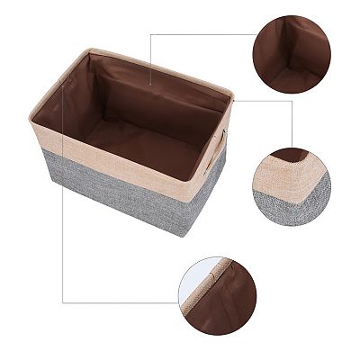 Storage Cube, Fabric Storage Bin with Handles, 3 Packs Collapsible Storage Basket 15*10.2*9.8in