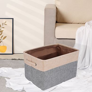 Storage Cube, Fabric Storage Bin with Handles, 3 Packs Collapsible Storage Basket 15*10.2*9.8in