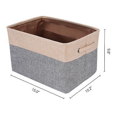 Storage Cube, Fabric Storage Bin with Handles, 3 Packs Collapsible Storage Basket 15*10.2*9.8in