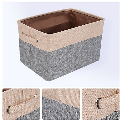 Storage Cube, Fabric Storage Bin with Handles, 3 Packs Collapsible Storage Basket 15*10.2*9.8in