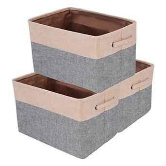Storage Cube, Fabric Storage Bin with Handles, 3 Packs Collapsible Storage Basket 15*10.2*9.8in