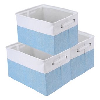 Storage Cube, Fabric Storage Bin with Handles, 3 Packs Collapsible Storage Basket 15*10.2*9.8in