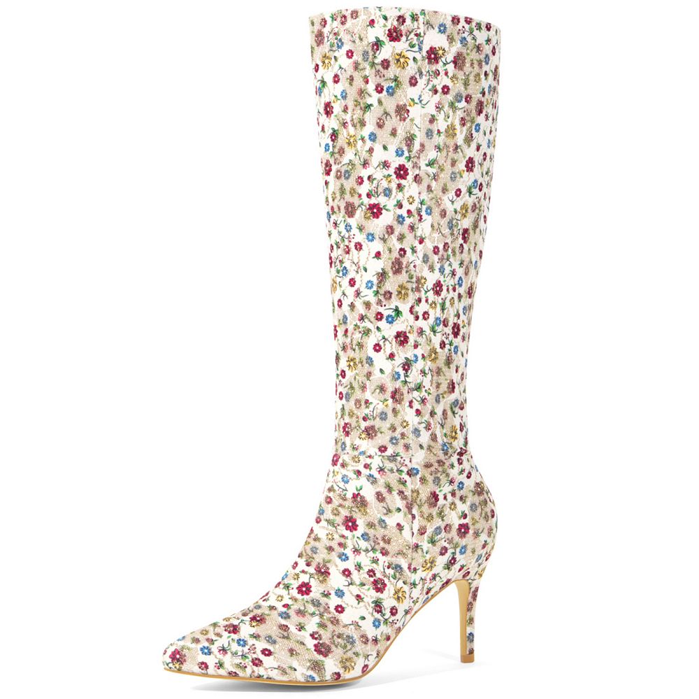 Hawaiian Floral Pineapple Print Women's Boots