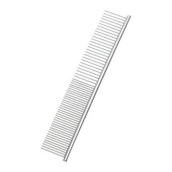 Pet Grooming Comb, Rust Resistant Pet Fur Detangling Tool for Cat Dogs, 7.48"x1.38", Silver Tone