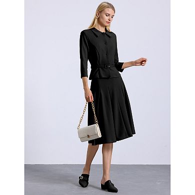 Pointed Toe Slip on Chunky Heel Mules for Women