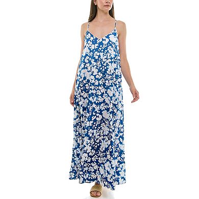Women's Nicole Miller Print Maxi Slip Dress