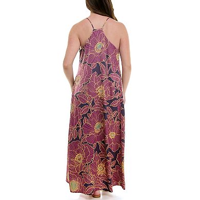 Women's Nicole Miller Maxi Satin Slip Dress